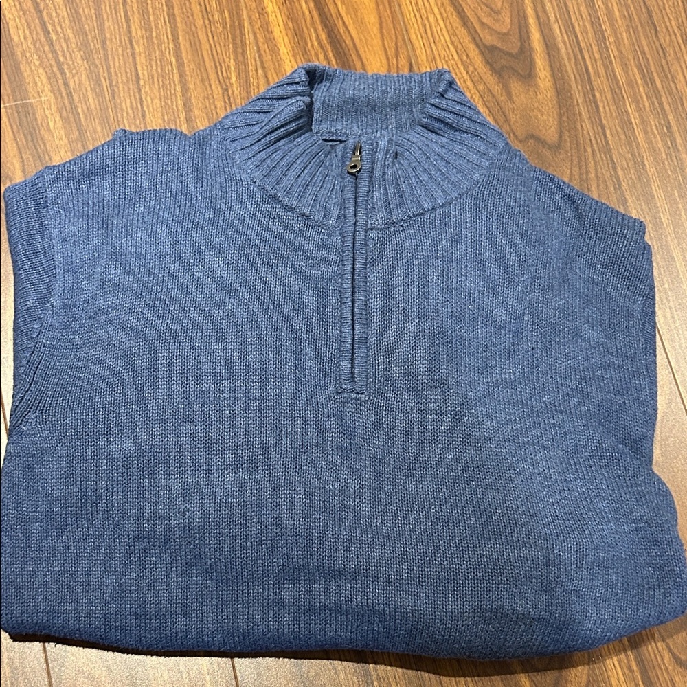Croft & Barrow Men's Navy Zip-Up Sweater